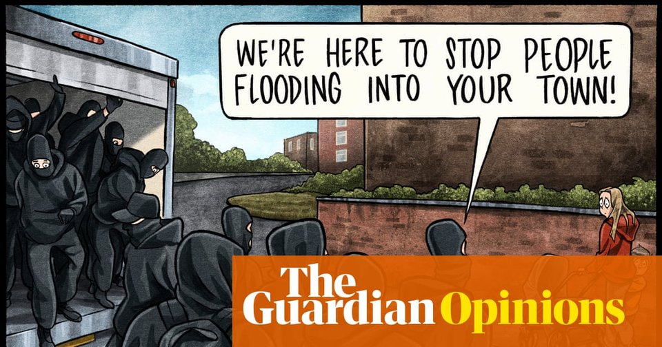 Ben Jennings on the far-right disturbances in Dover and Portsmouth – cartoon